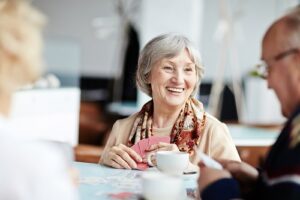 Positive Granny with Friends