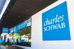 A photo showing the exterior of a Charles Schwab office location in San Francisco, California.