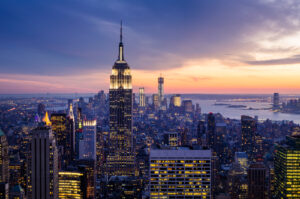 New York City at sunset