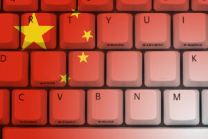 A keyboard with the Chinese flag