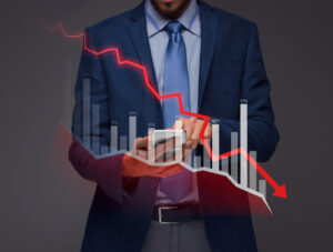 A businessman calculates how to profit from a market downturn