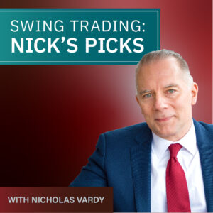 A title card for the video series Swing Trading: Nick’s Picks