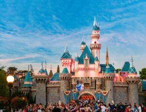 Cinderella’s castle in Disneyland.