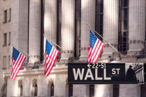 A financial center on Wall Street.