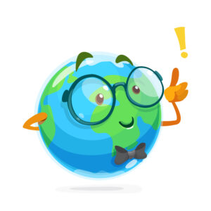 Plant earth wearing a pair of glasses.